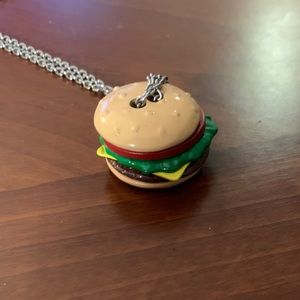 Long hamburger necklace